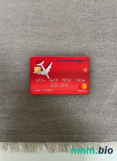 Norway bank Norwegian AS bank wygląd zdjęcia mastercard skan PSD + zdjęcie